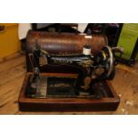 A vintage Singer sewing machine