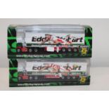 Two boxed Eddie Stobart truck models