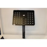 A metal music stand