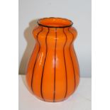 A vintage original Loetz orange tango vase 19cm tall