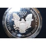 A 2020 one ounce fine silver proof dollar