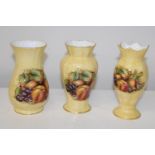 Three pieces of collectable Orchard Gold Aynsley ware
