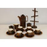 A vintage Hornsea pottery coffee service