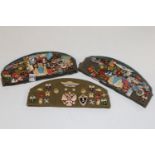Three Russian Military caps & collectable cap badges
