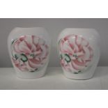 A pair of Royal Doulton ceramic vases 10cm tall