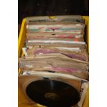 A job lot of collectable shellac 78 rpm records, Bill Haley, etc