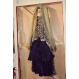 A purple & sequined evening dress/wedding dress