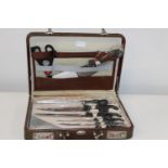A cased set of new Prima kitchen knives