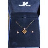 A box Swarovski necklace & earring set