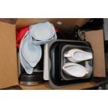 A box full of new assorted kitchen ware