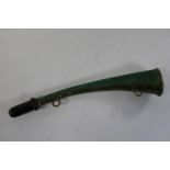 A vintage brass railway horn 26cm long