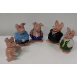 A full set of Wade "Natwest" piggy banks