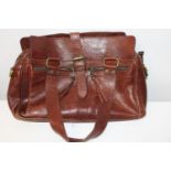 A brown leather Mullberry marked hand bag