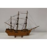 A hand built model boat "The Picton" h46cm