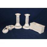 A selection of collectable Leeds Royal cream ware