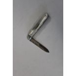 A hallmarked silver bladed & MOP fruit knife