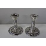 A good pair of hallmarked silver candlesticks h10cm