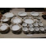 A large Royal Stafford bone china dinner service 'Clovelly' pattern 62 pieces Collection Only