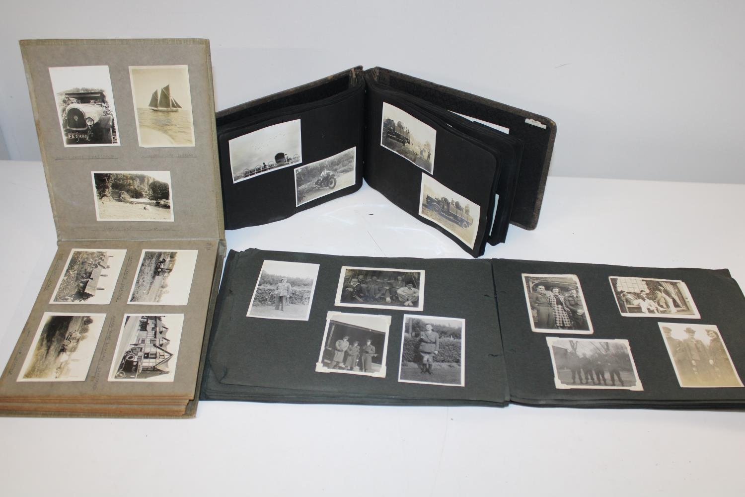 Three assorted vintage photo albums with early aviation interest