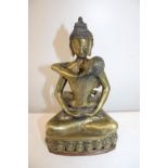 A brass oriental figure h22cm