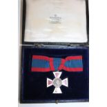 The Red Cross Faith, Hope and Charity Medal 1883, GRI issue with red and blue ribbon in a fitted