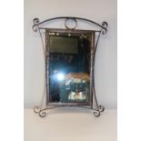 A good quality metal framed mirror collection only. 83cm x 63cm