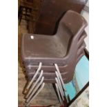 Four vintage child's plastic chairs Collection Only