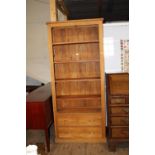 A quality oak bookcase with four shelves & two draws 198x85x28cm Collection Only