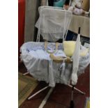 A baby's cot/cradle and other items collection only