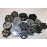 A selection of vintage fly fishing fixed spool reels