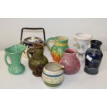 A selection of assorted pottery including Sylvac & Motto ware