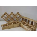 Four new wooden wine racks