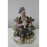 A vintage Capodimonte figure 25cm tall