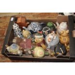 A job lot of vintage ceramic teapots Collection Only