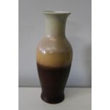 A Brown glazed West German art pottery vase 40cm tall