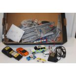 A selection of vintage Scalextric accessories etc