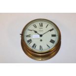 A heavy brass cased ships style Smiths Astral clock (needs attention) 23cm in diameter