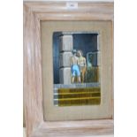 A framed Graeme Wilson picture 'The Meeting' 48cm x 38cm
