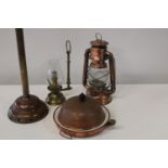 A selection of copper & brass items