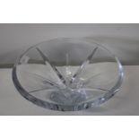 A very heavy Lead crystal bowl. 33cm in diameter