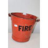 A vintage galvanised fire bucket