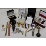 A job lot of assorted quality watches including Pulsar,Accurist,,Casio, Lorus etc