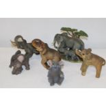 A collection of animal figures