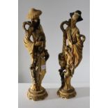 Two large Oriental resin figures 50cm tall