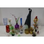 A job lot of assorted glass ware and other items. Tallest piece 40cm Collection Only