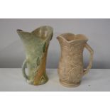 Two Art Deco period ceramic jugs largest 26cm tall