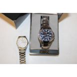 a boxed Seiko Sportura perpetual calendar watch and one other (need batteries)