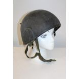 A vintage military helmet