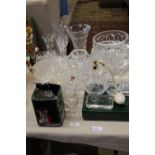 A job lot of cut glass crystal and other glass ware Collection Only