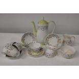 A pretty Queen Anne bone china tea set "Lucerne"